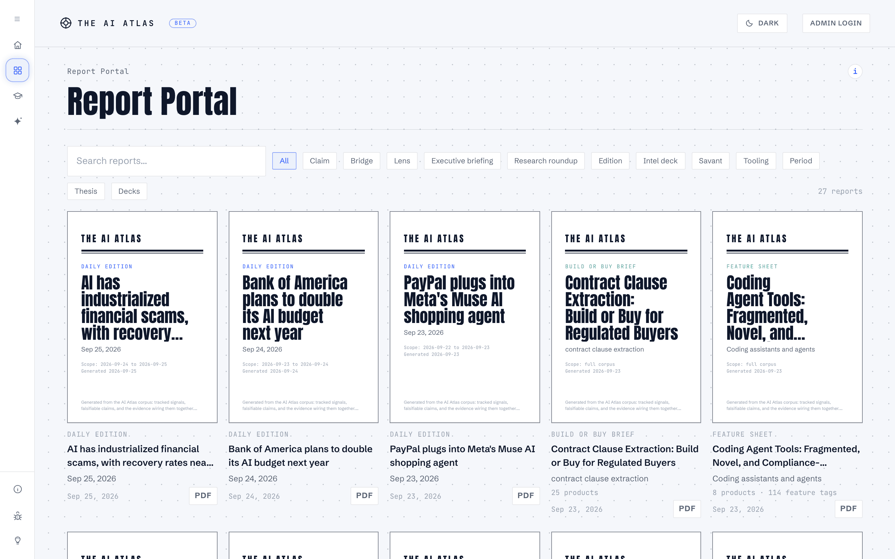 Report Portal, as it looks today
